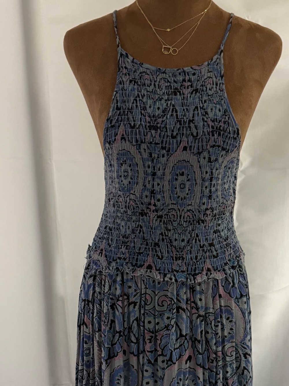 ✨ Free People "Season In The Sun" Paisley Smocked Slip Dress ✨